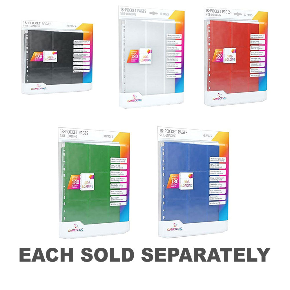GameGenic Sideloading Pages de 18 pochettes 10pcs
