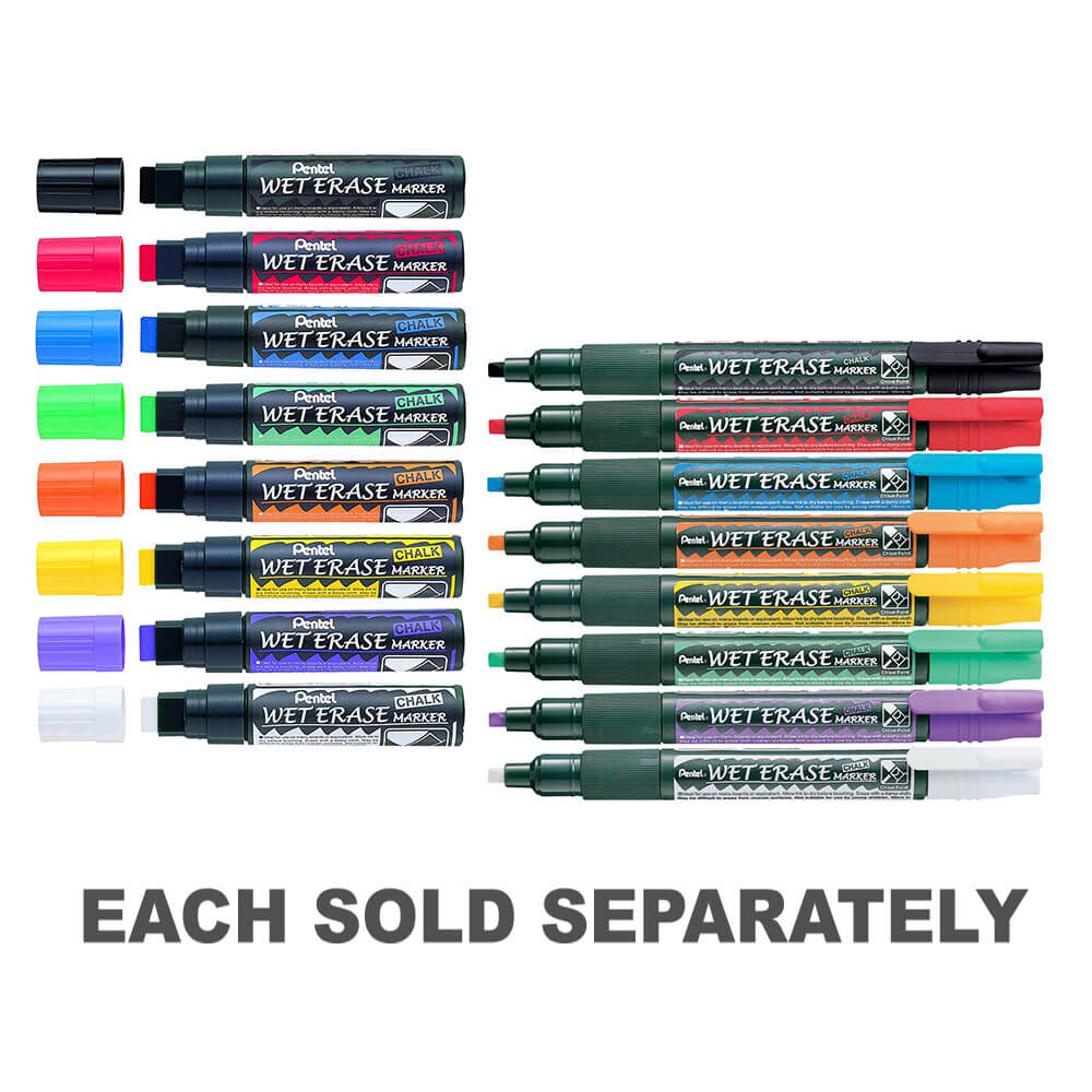 Pentel Liquid Chalk Wet Efface Effacer le marqueur 12pk