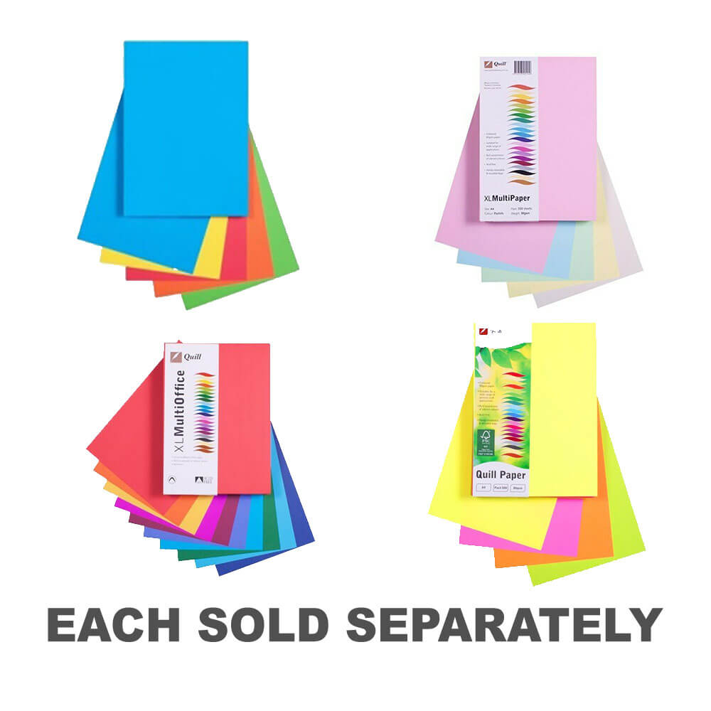 Quill Copy Paper A4 (500pk) assorti