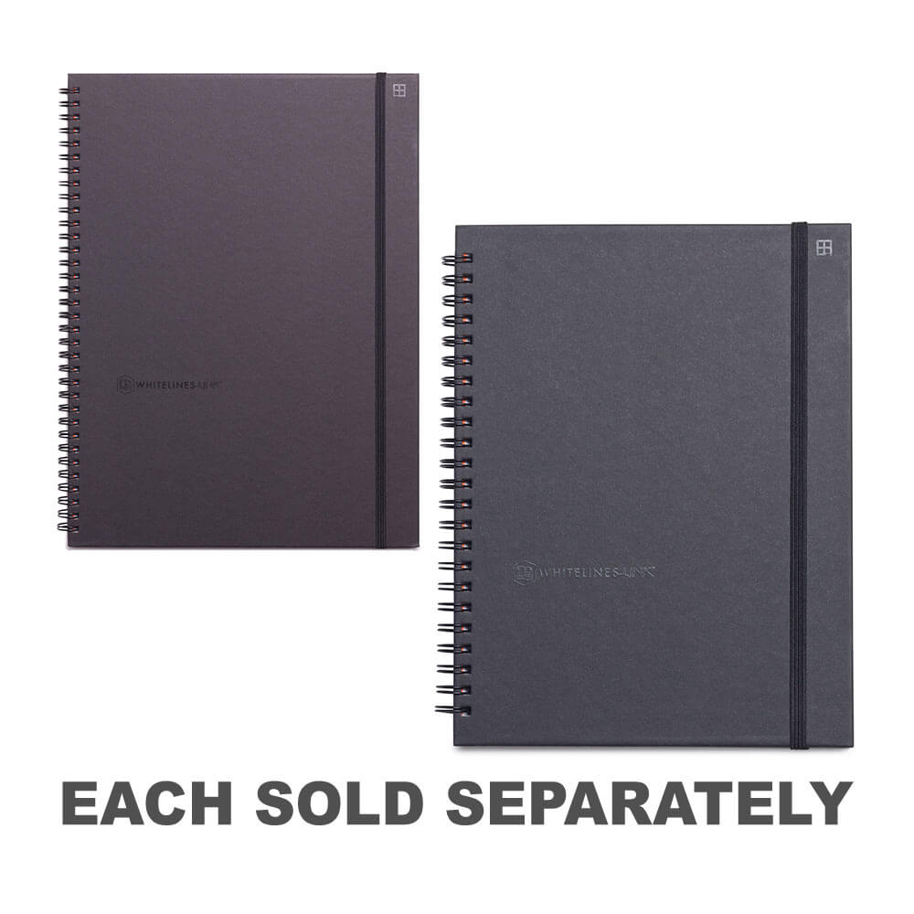 Whitelines Spiral Notebook A5 Black 160 Page