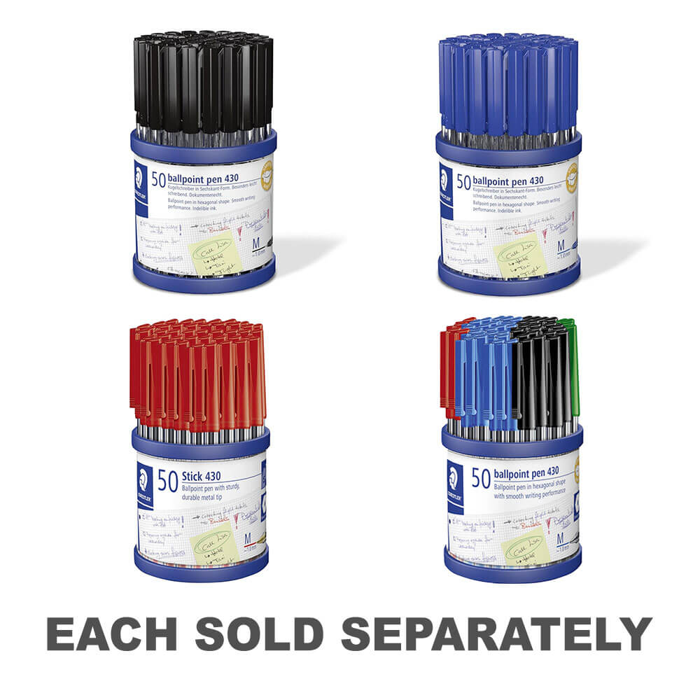 Staedtler Stick Pen Medium Ballpoint 50 / Cup