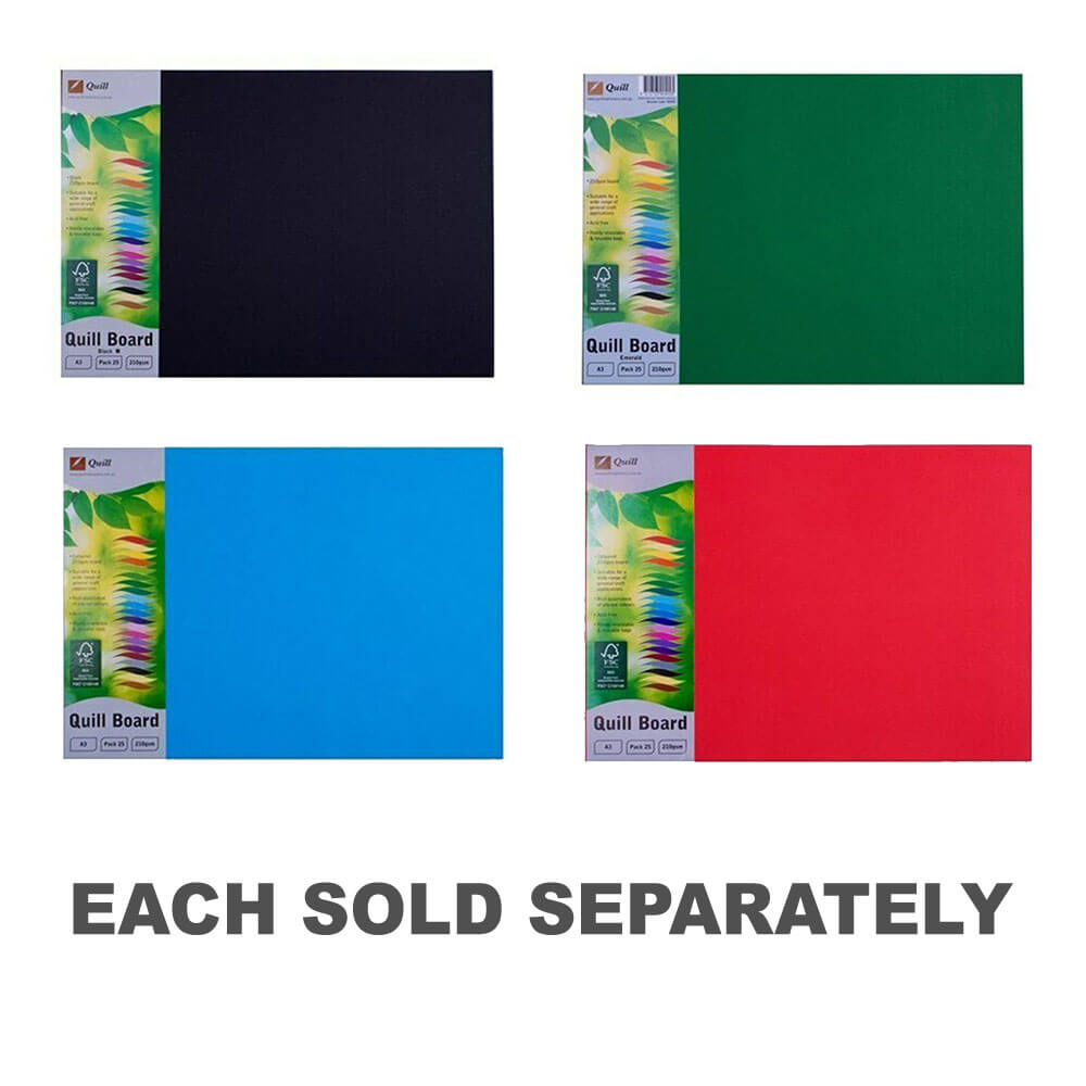 Quill Cardboard A3 210GSM 25pk