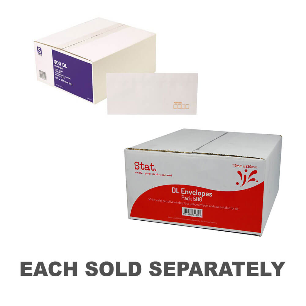 STAT Peel and Seal Enveloppe DL (500pk)