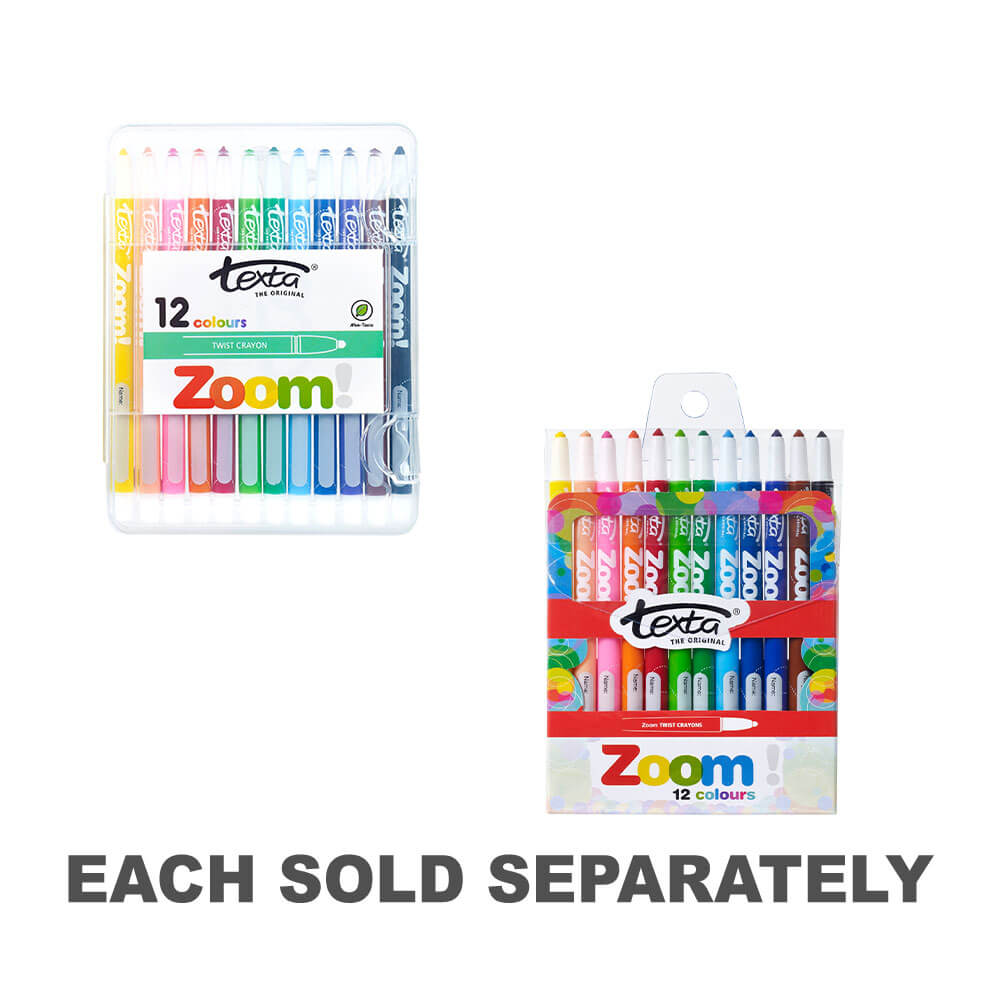 Texta Zoom Twist Crayons Assorti (12pk)