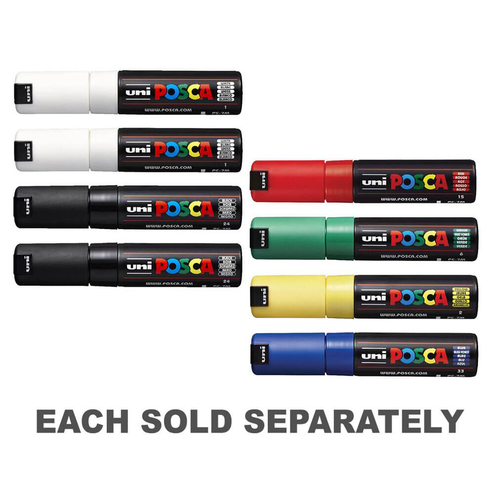 UNI POSCA 4,5 mm Marker pour la pointe assorti (4pk)