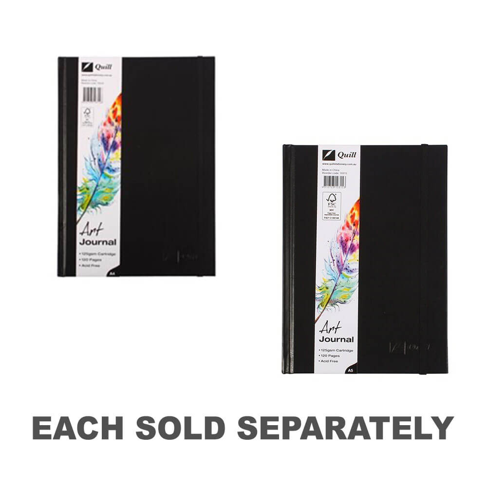 Journal d'art de fermeture élastique de couverture dure de la quill 60 feuilles