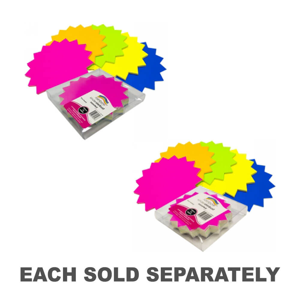 Rainbow Star Starburst Board à face unique 300gsm 60pk