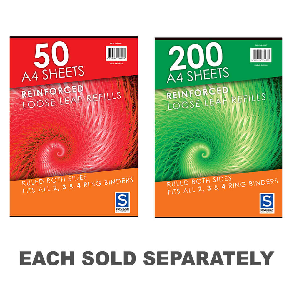 Sovereign renforcé les recharges de feuilles en vrac (A4)