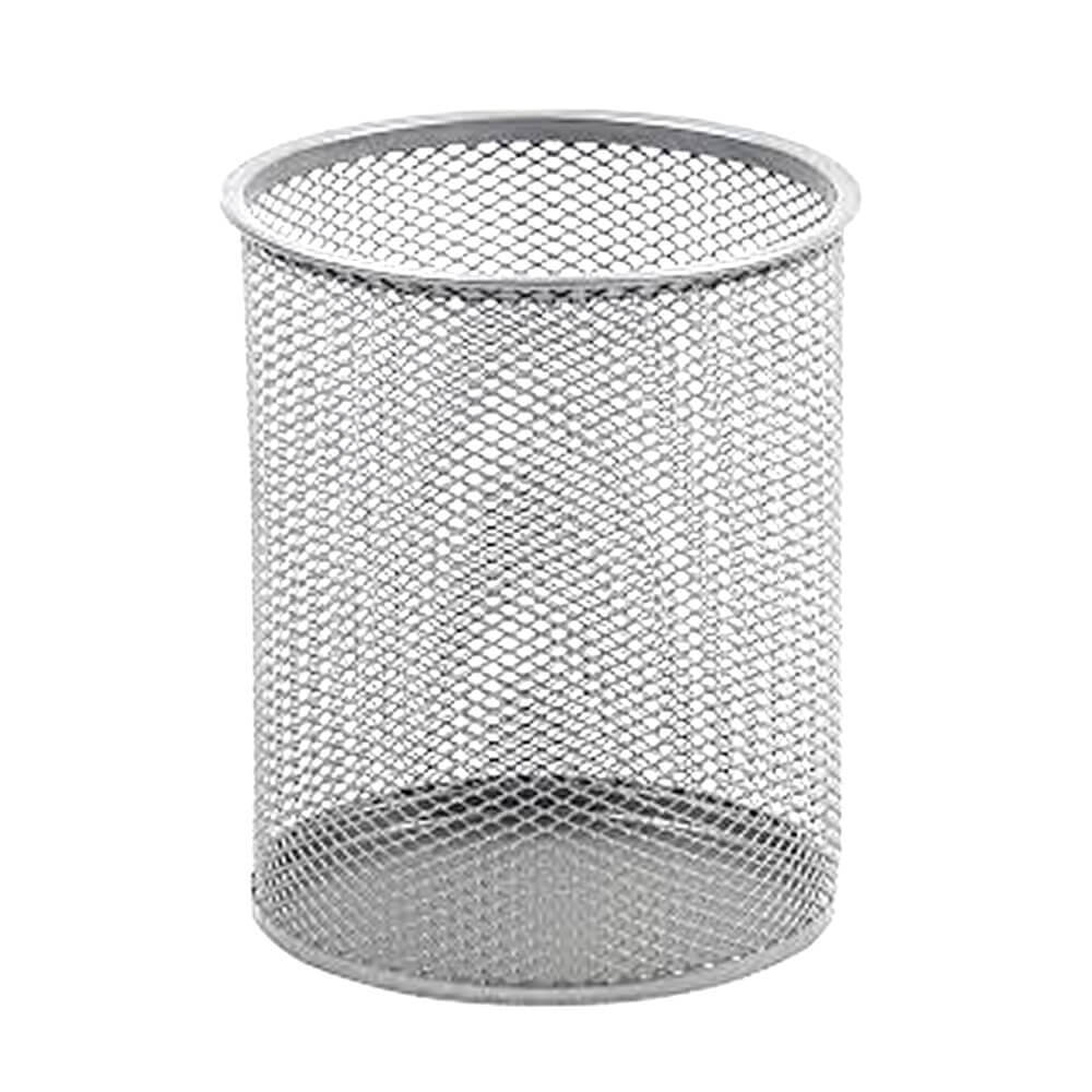 Tasse de crayon italplast en mailles (argent)