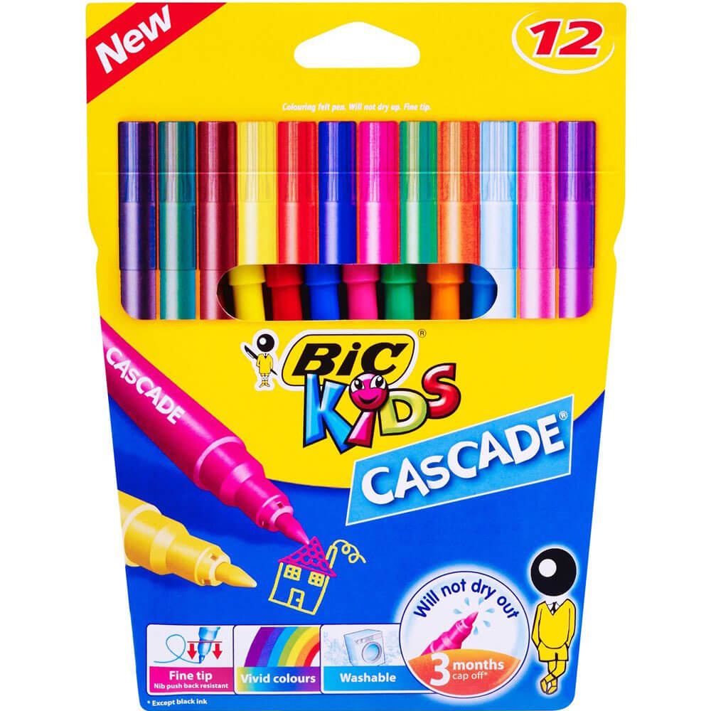 BIC Kids Cascade 12pk (assorti)