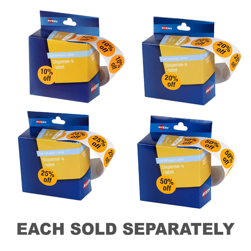 Étiquettes auto-adhésives Avery 500pcs 24 mm (orange)