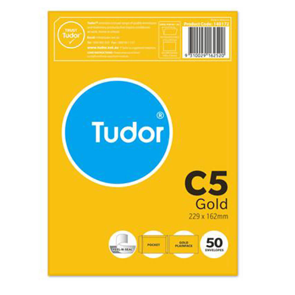 Tudor Peel & Seal Enveloppe 50pk C5 (or)