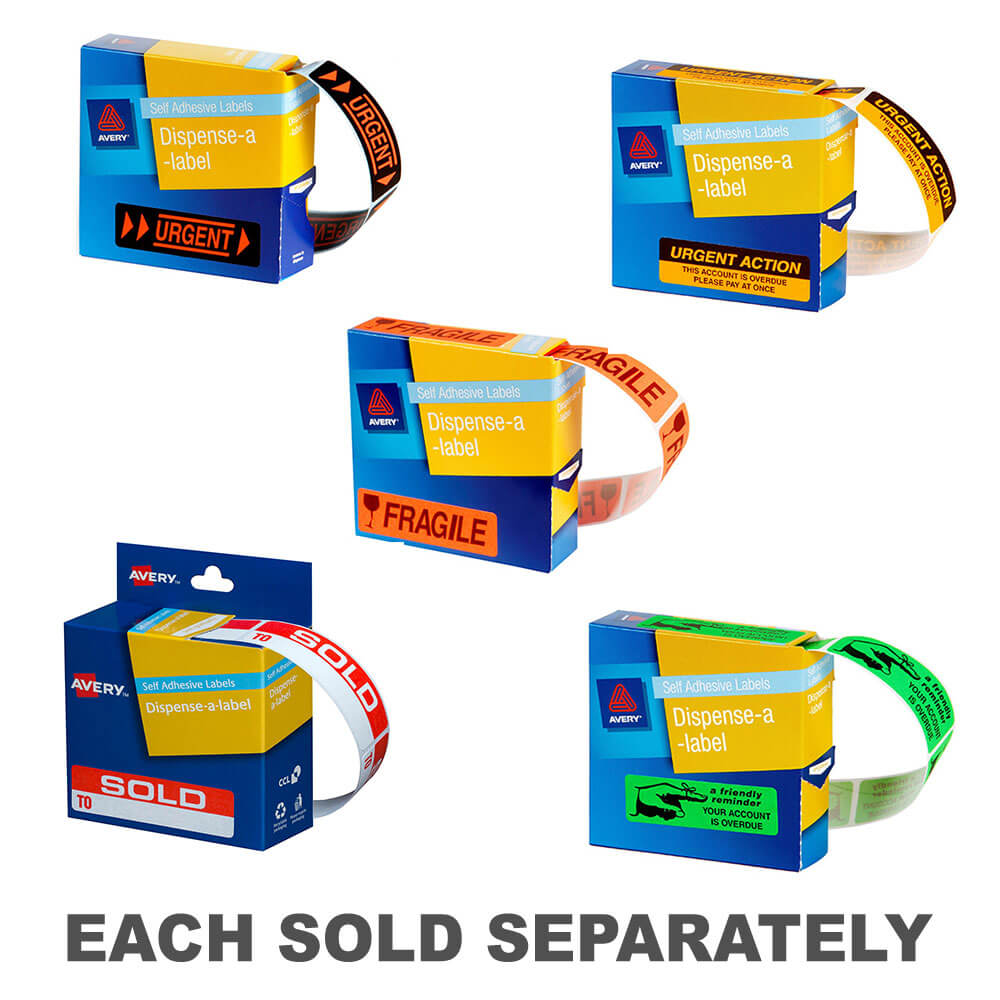 Étiquettes auto-adhésives Avery 125pcs (19x64 mm)