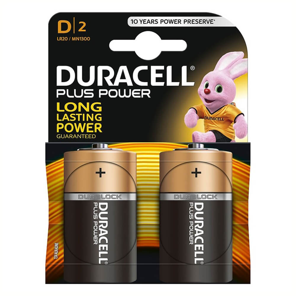 Duracell d Batteries alcalines 2pcs