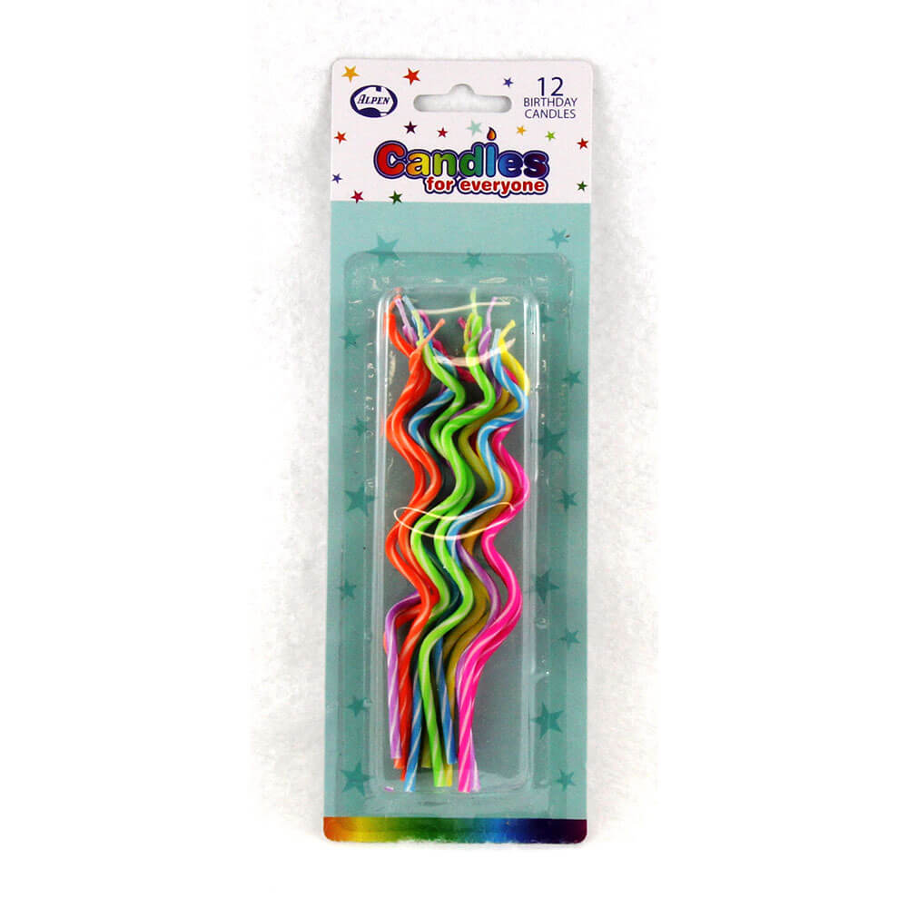 Bougies minces en spirale Alpen Twisted (12pk)