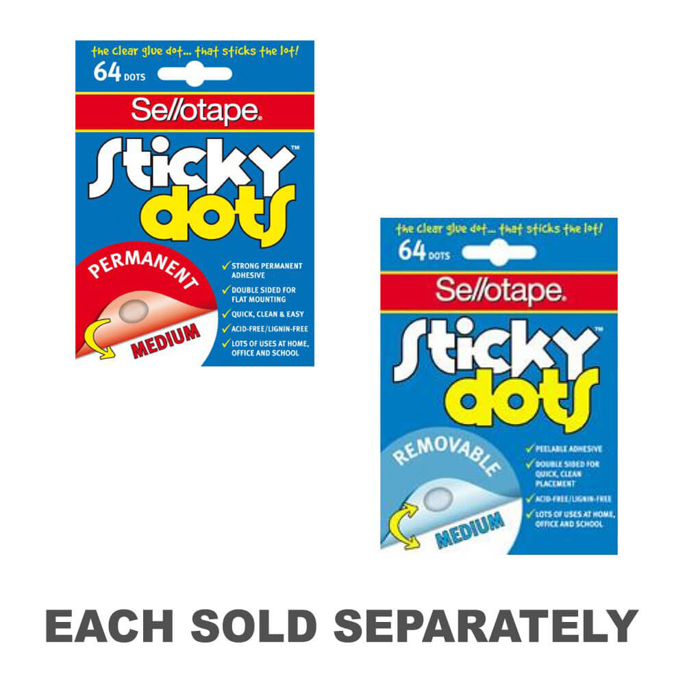 Sellotape Sticky Dots Medium (64 points)