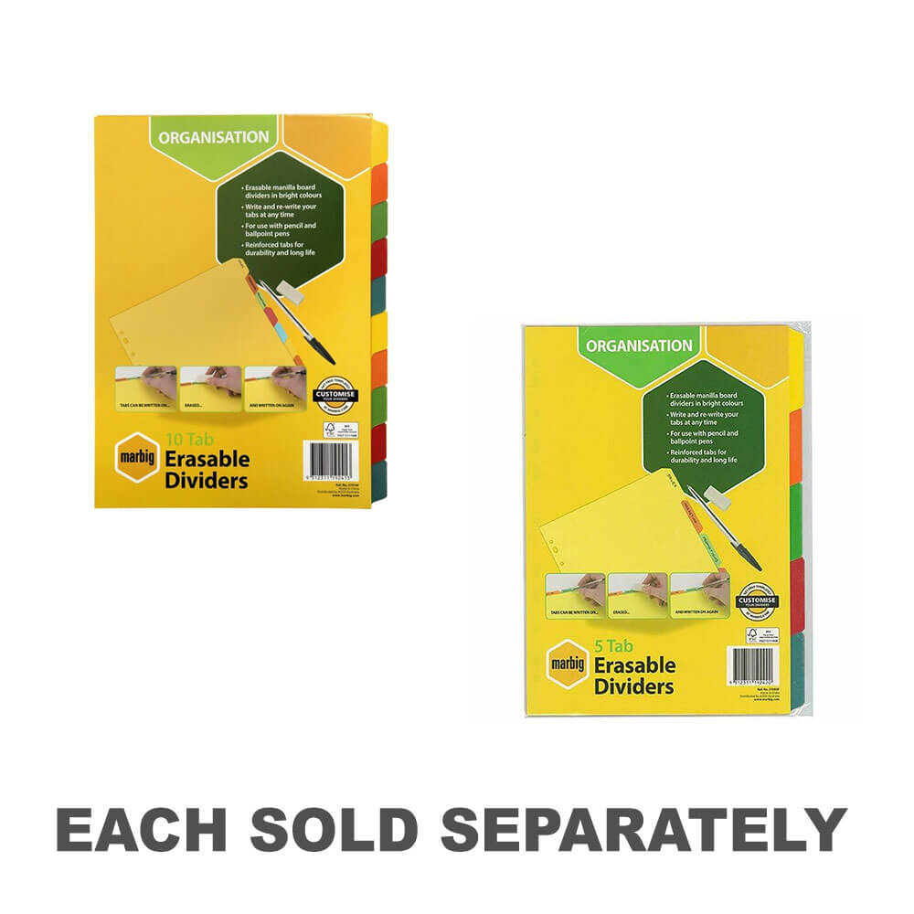 Marbig Manilla Diviseurs effaçables (A4)