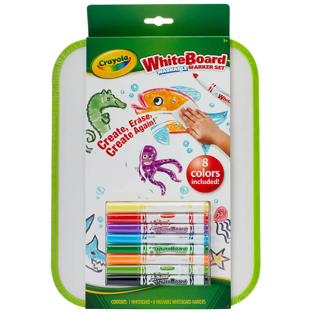 Crayola Dry Efface Board Set avec des marqueurs (8 couleurs)