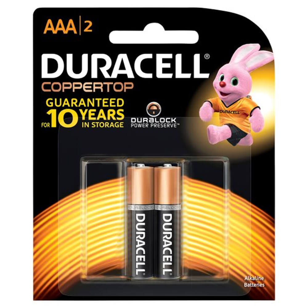 Duracell Coppertop Triple A Battery Alcaline 2PK