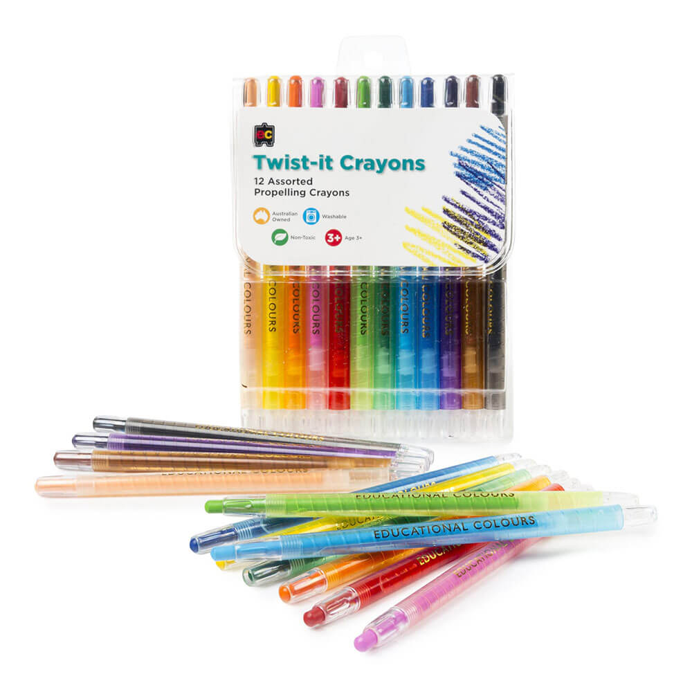 EC Twist-it Crayons 12pk (couleurs assorties)