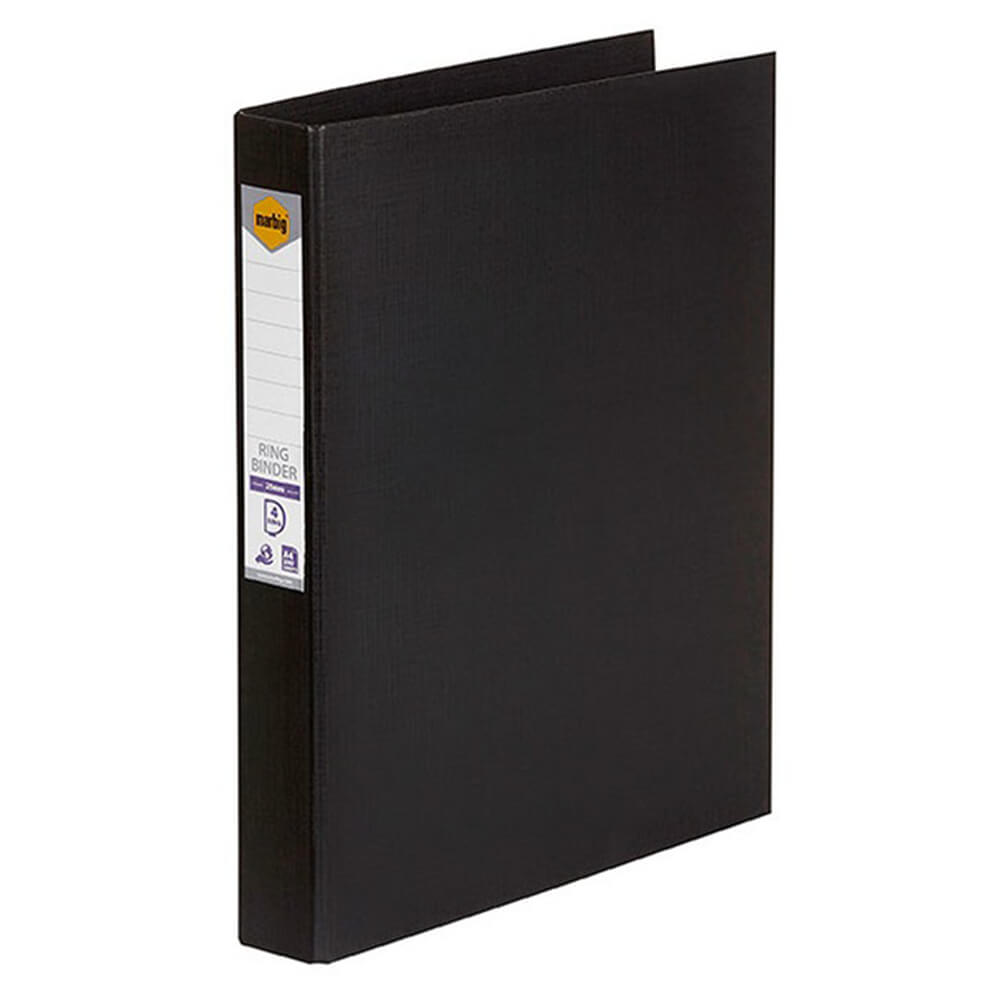 MARBIG Polyéthylène 4 D-Ring Binder 25 mm A4 (noir)