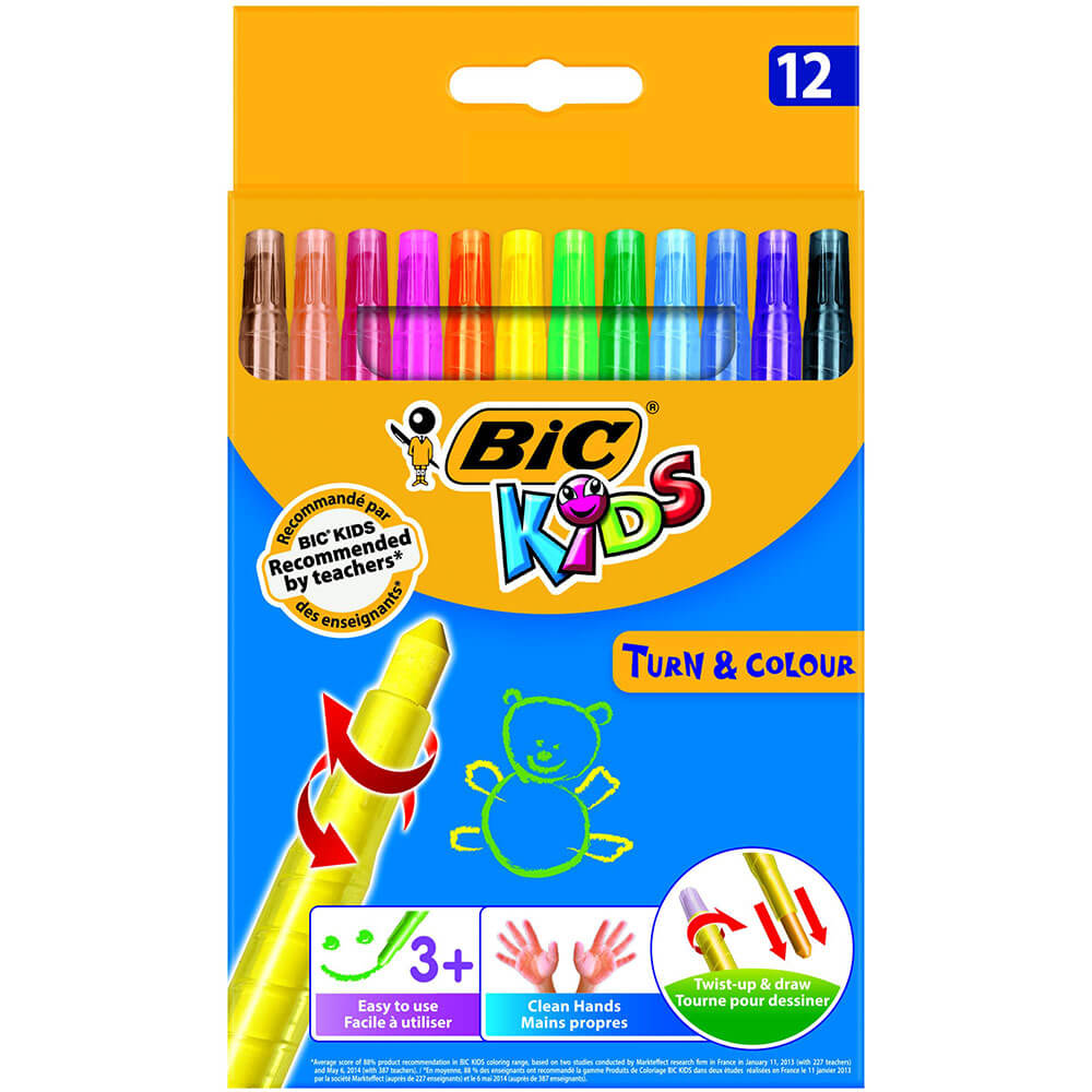 Bic Kids Turn & Color Crayons (12pk)
