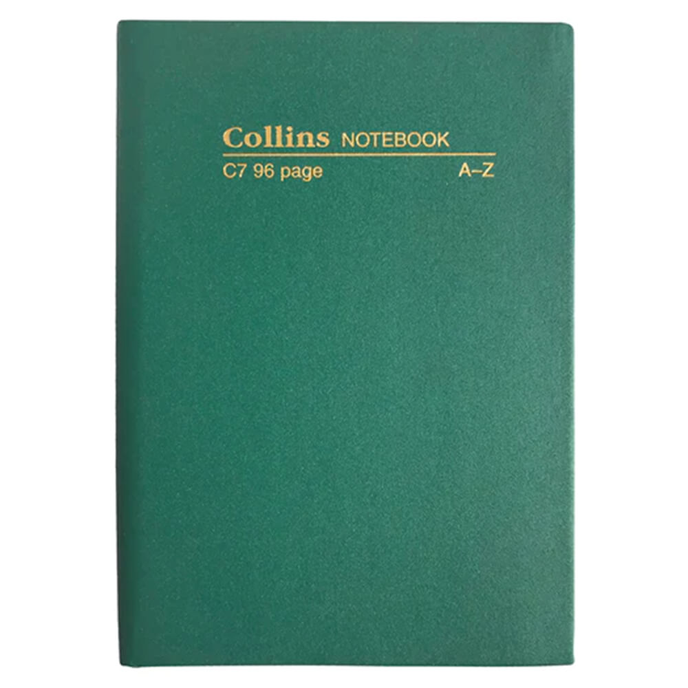 Collins Hard Cover Notebook 96 pages A-Z C7 (vert)
