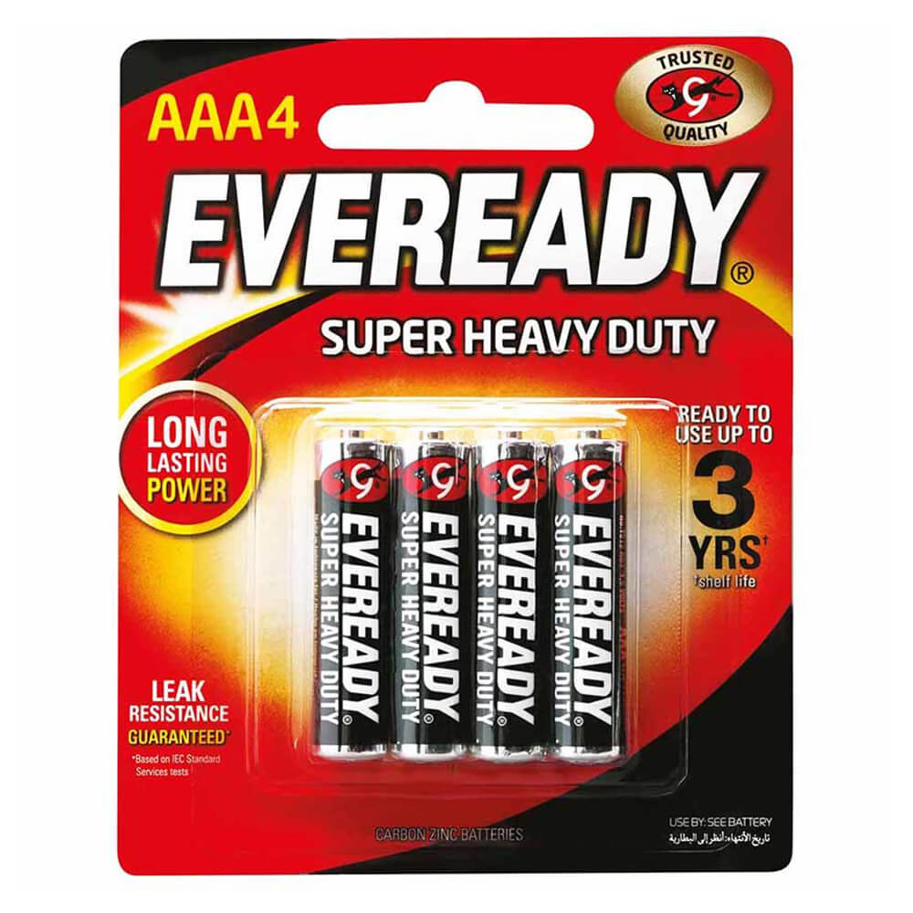 Batterie Eveready Super Heavy AAA 4pk (noir)