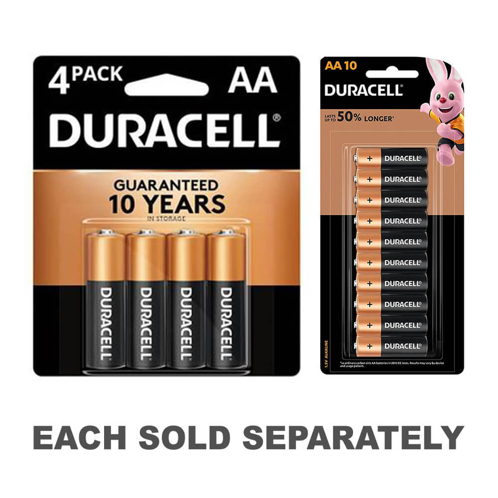 Batteries alcalines Duracell (AA)