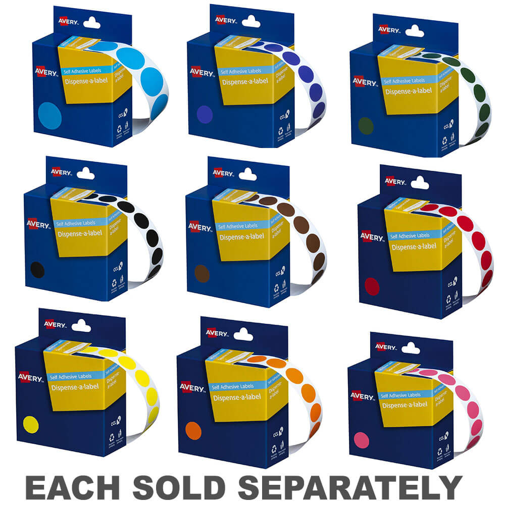 Étiquettes à points auto-adhésives Avery 14 mm (1050pcs)