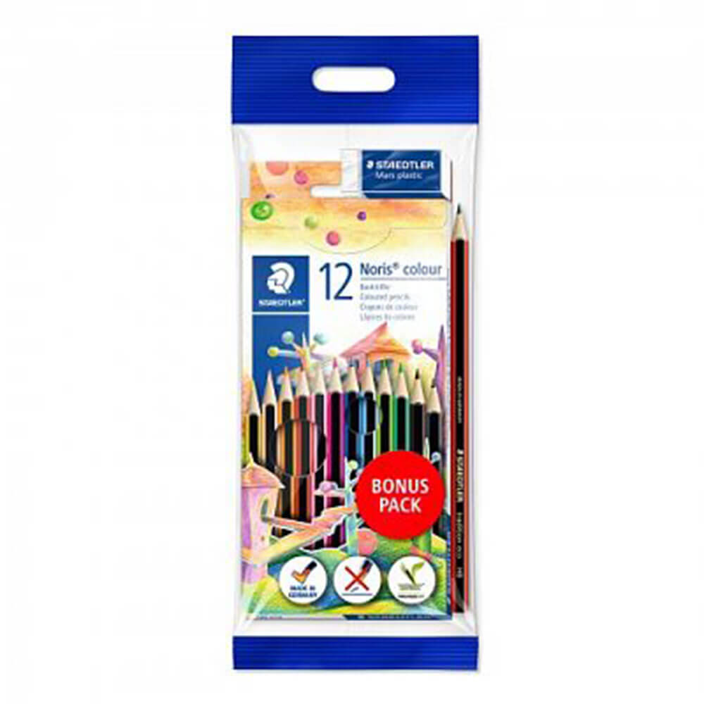Staedtler noris colored crayons 12pk (avec crayon et effacer)