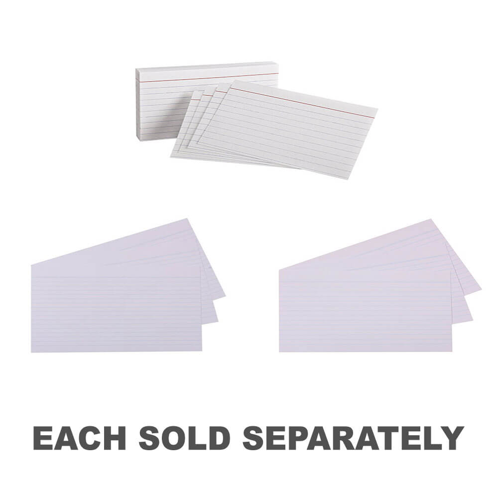 Cartes du système réglées Quill 100pk (blanc)
