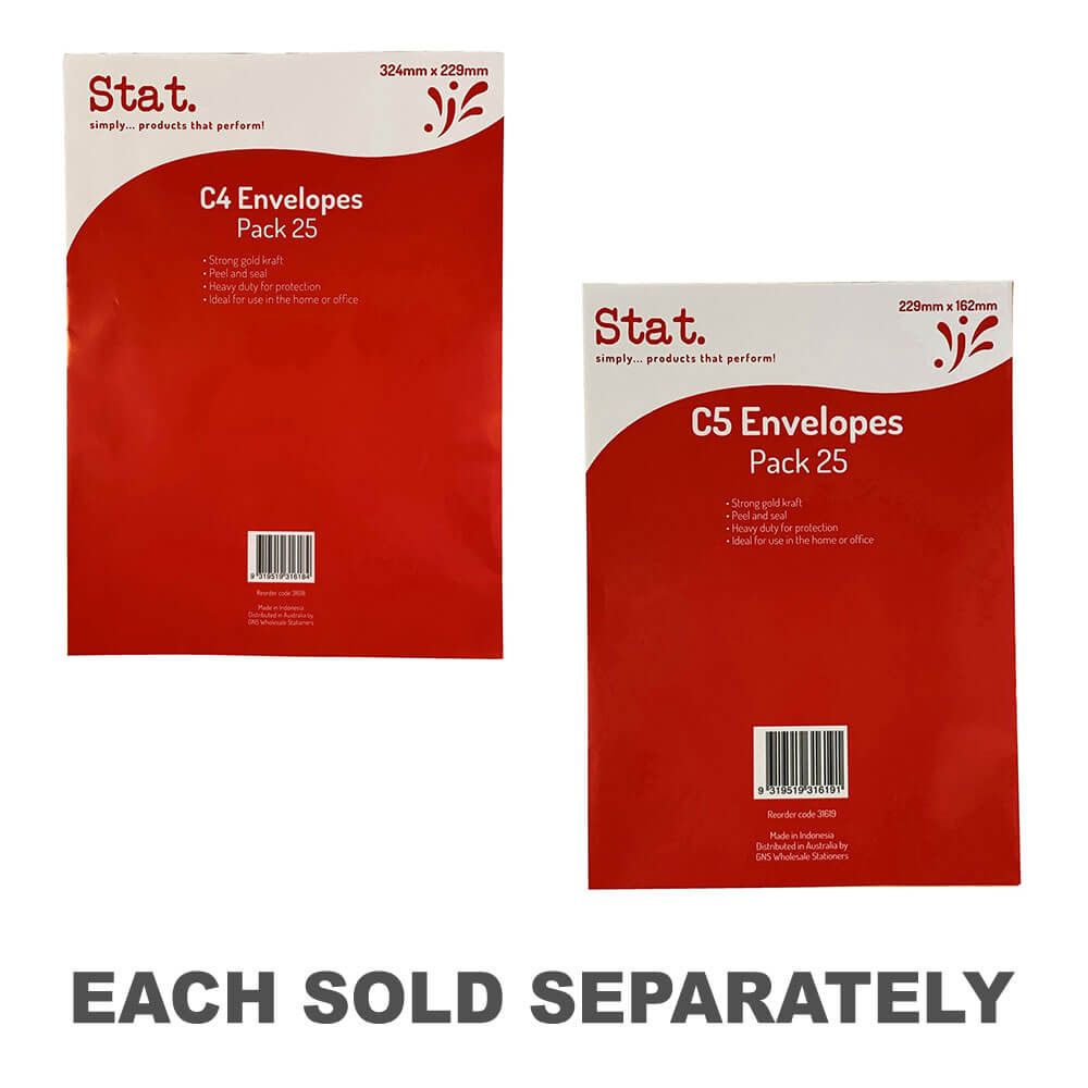 Stat Peal & Seal Enveloppe 25pk (Kraft)