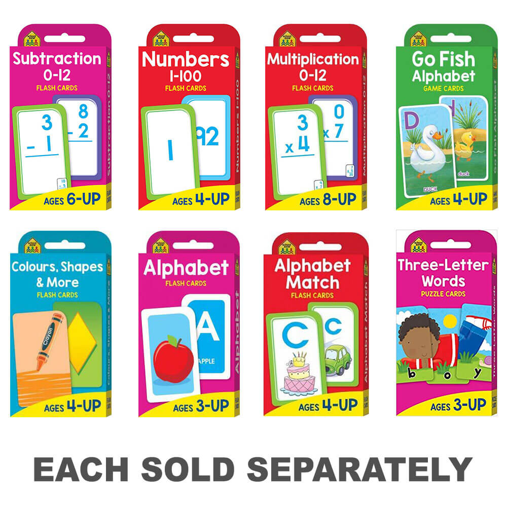 Cartes flash de la zone scolaire