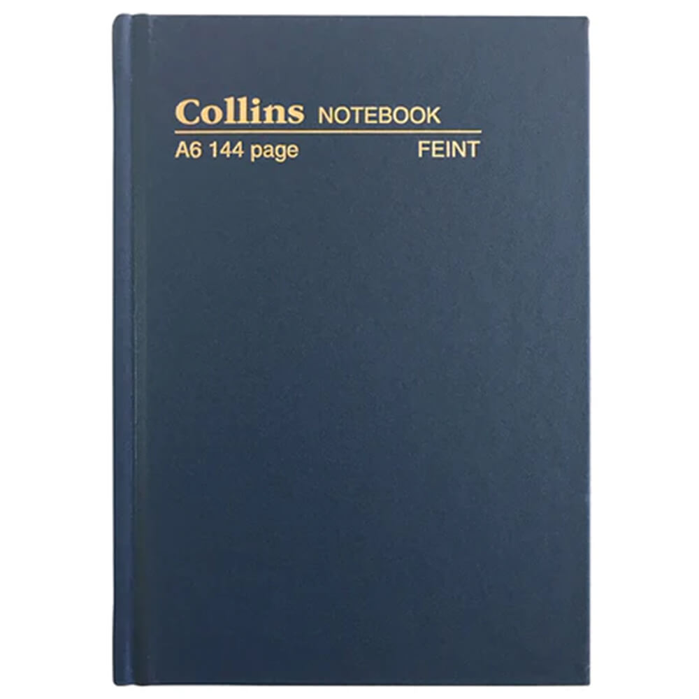 Collins Hard Cover Feind Ruged Notebook 144 pages A6 (bleu)