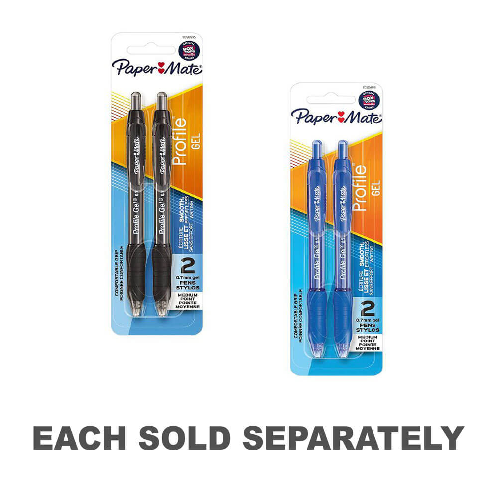 Papier Profile Profile Gel Rétractable Pen 0,7 mm (2pk)