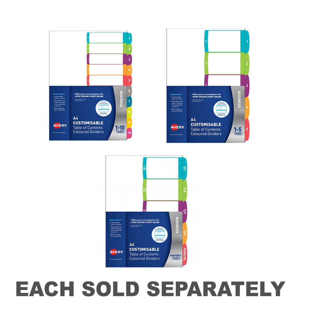 Avery personnalisable Ready Index Dividers (A4)