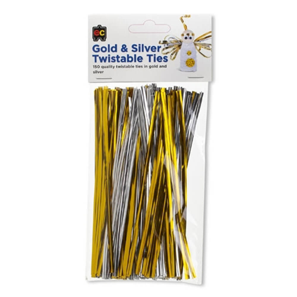 EC Twistable Vies 150pk 15cm (Gold & Silver)