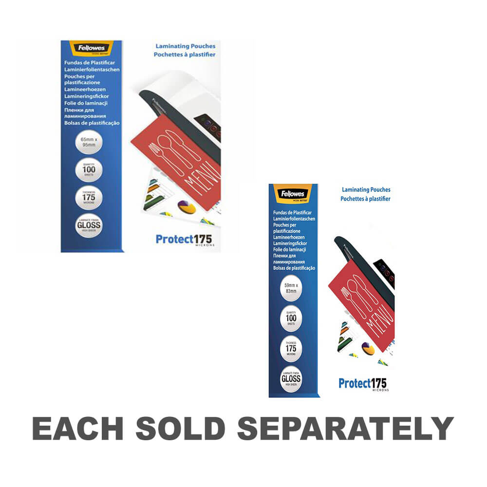 Fellowes Scachets plastifiants 175 micron (100pk)
