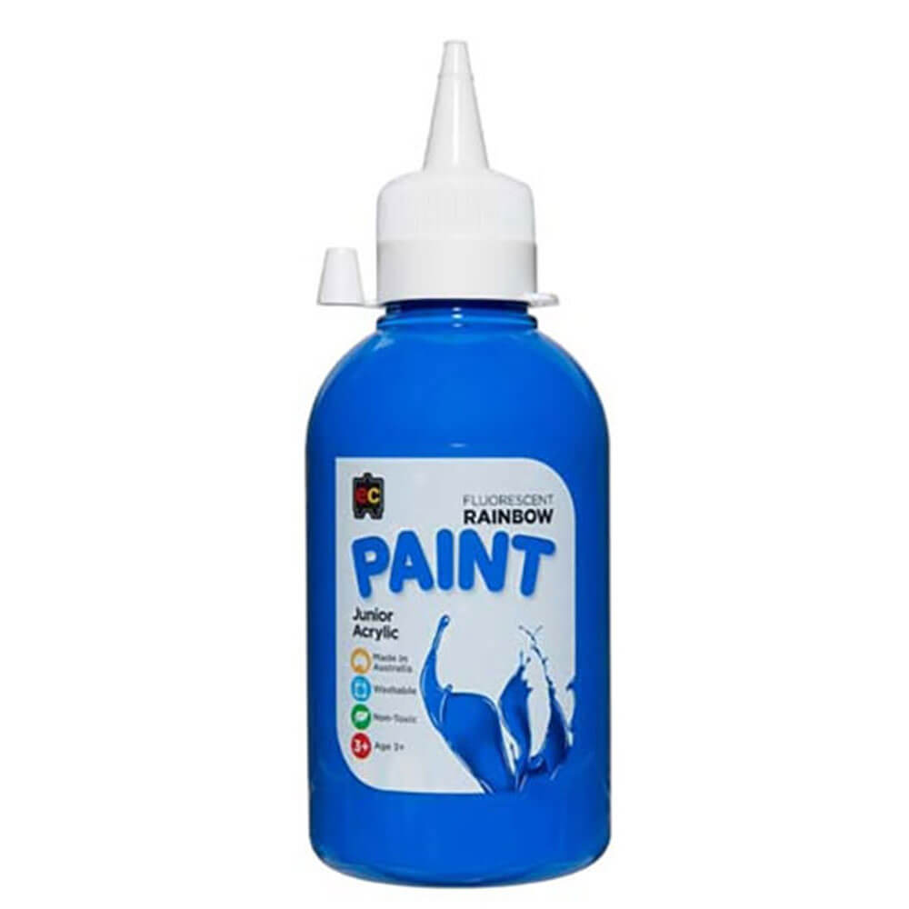 EC Junior Acrylique Fluorescent Rainbow Paint 250 ml (bleu)