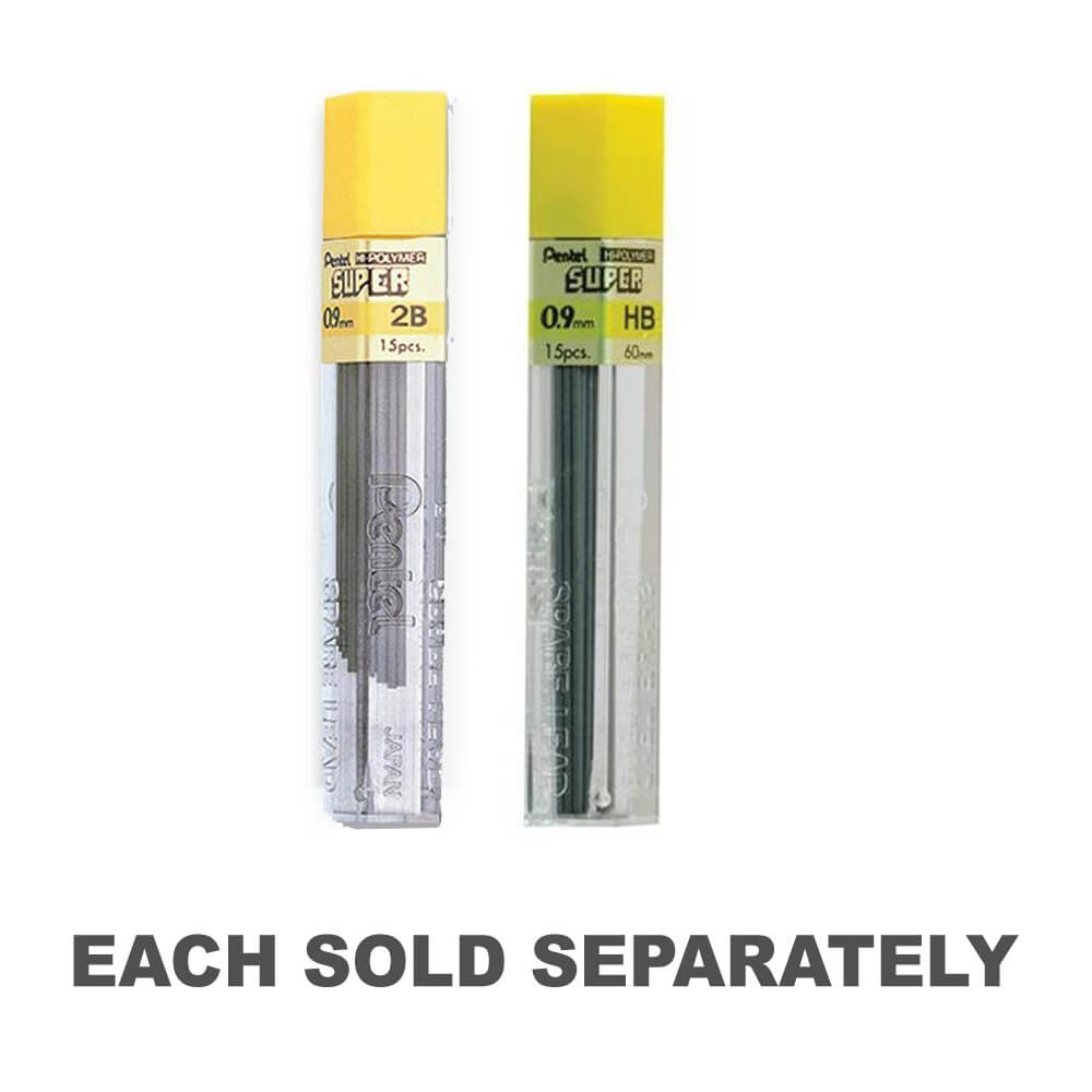 Recharge de plomb Hi-polymère pentel 0,9 mm (boîte de 12)