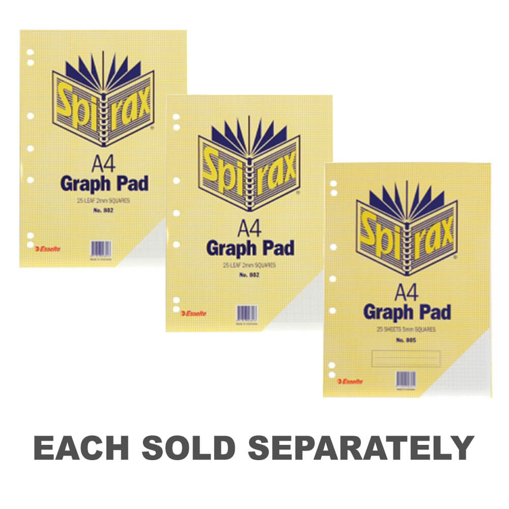 Pad graphique Spirax A4 25 feuilles (pack de 10)