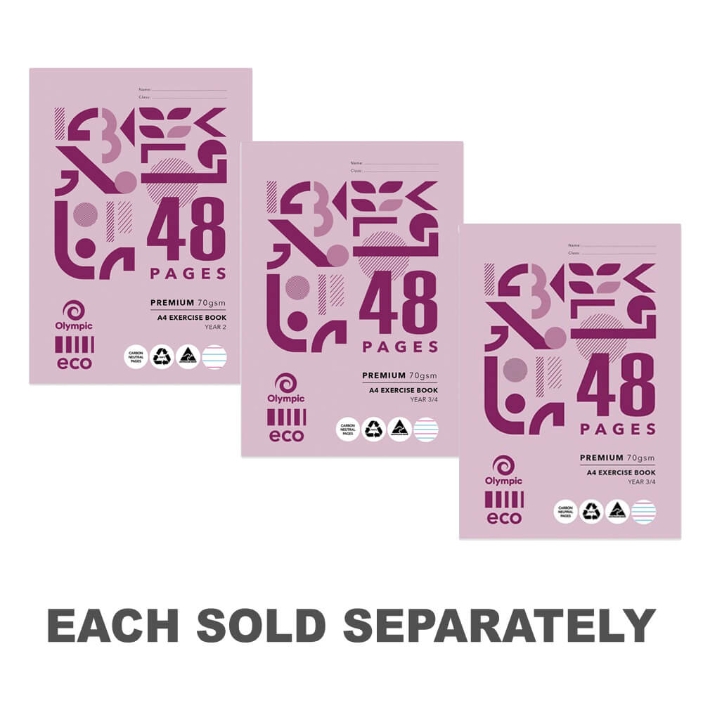 Olympic A4 Eco-recyclé de 48 pages livre d'exercices 20pk
