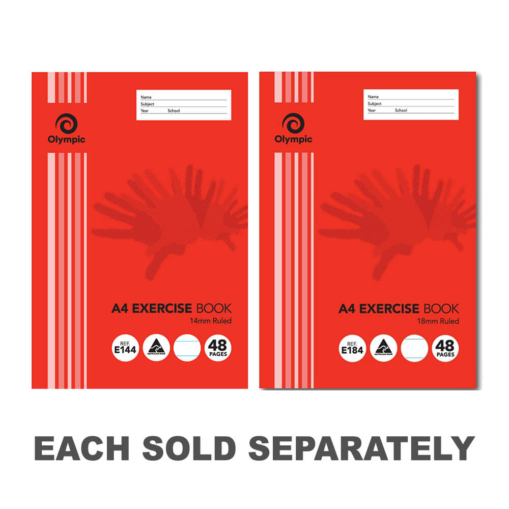 Olympic A4 Règle sur le livre d'exercices non empêché 48pg (20pk)