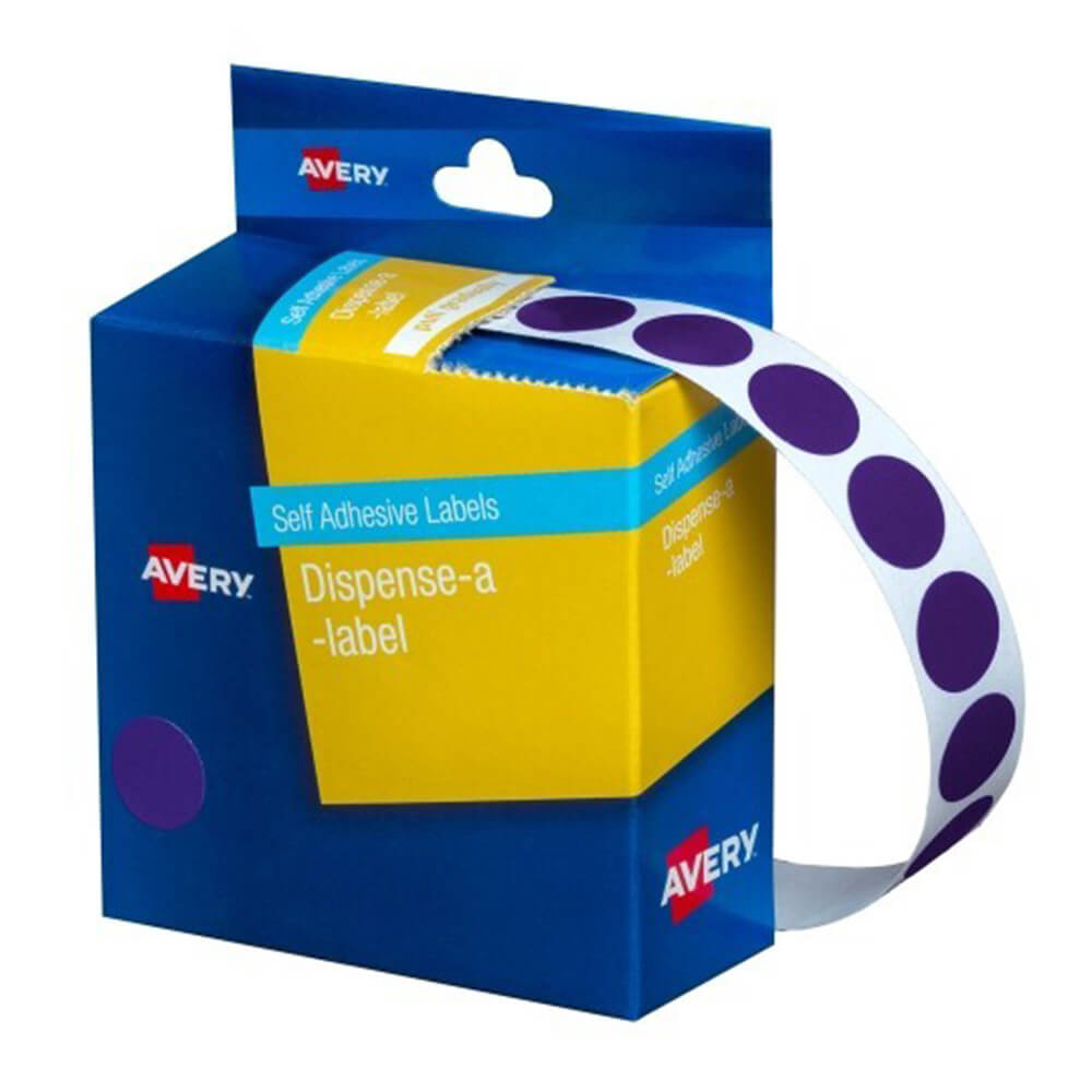 Avery Purple Dot Stickers (14 mm)