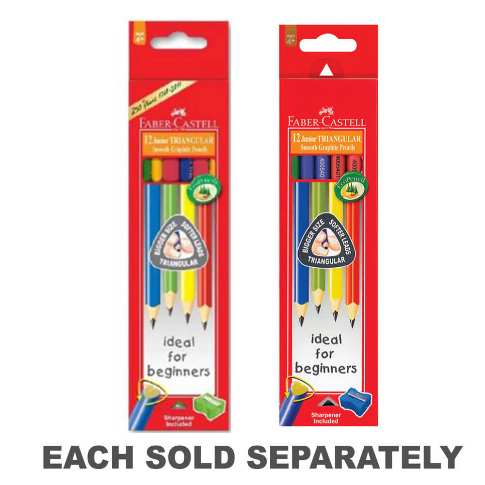 Faber-Castell triangulaire Junior Grip Lead Crayon 12pcs