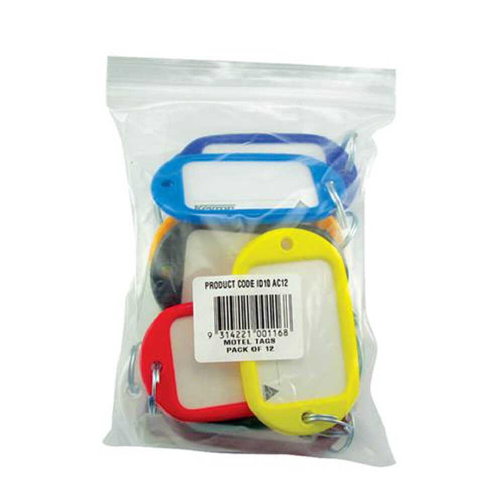 Kevron Motel Key Tags Bulk Pack assorti (pack de 12)