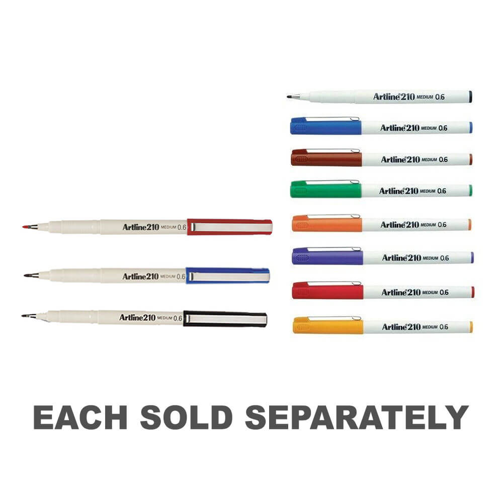 Artline Fineliner Medium Pen 0,6 mm (boîte de 12)