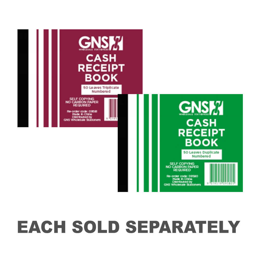 Sans carbone 50 feuilles de réception en espèces 10pk