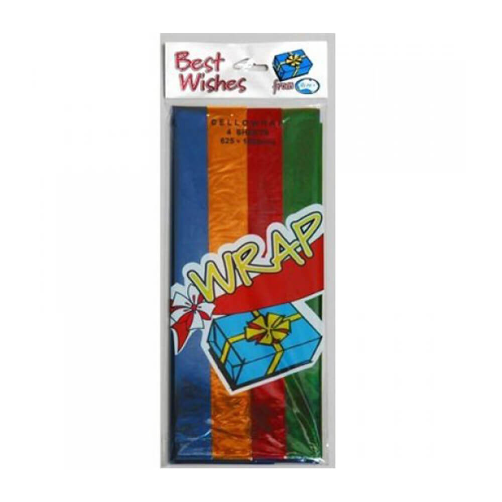 Couleurs assorties en cellophane Alpen 4-pack (625x1000 mm)